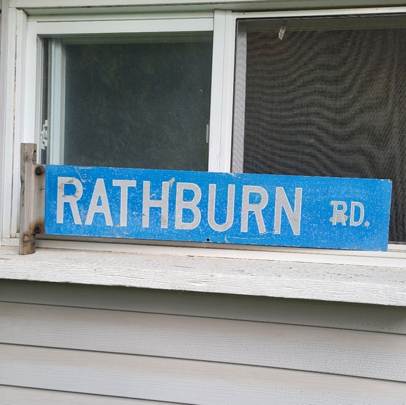 Vintage Rathburn Road Street Sign - Picture 2 of 3
